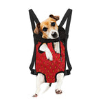 Red Strawberry Print Pet Carrier Backpack