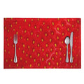 Red Strawberry Print Placemat
