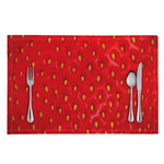 Red Strawberry Print Placemat