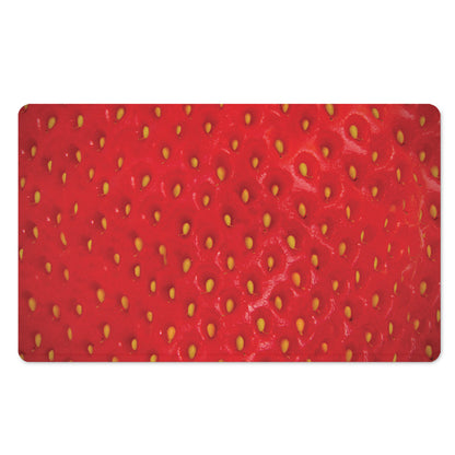 Red Strawberry Print Polyester Doormat
