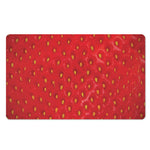 Red Strawberry Print Polyester Doormat