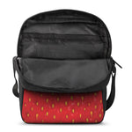 Red Strawberry Print Rectangular Crossbody Bag