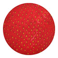 Red Strawberry Print Round Blanket