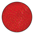 Red Strawberry Print Round Floor Mat