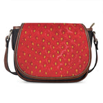 Red Strawberry Print Saddle Bag