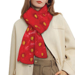 Red Strawberry Print Scarf