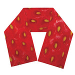 Red Strawberry Print Scarf