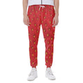 Red Strawberry Print Joggers