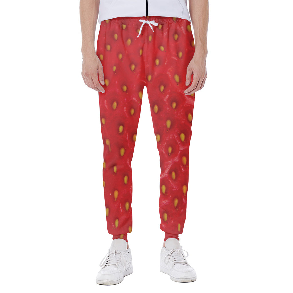 Red Strawberry Print Scuba Joggers