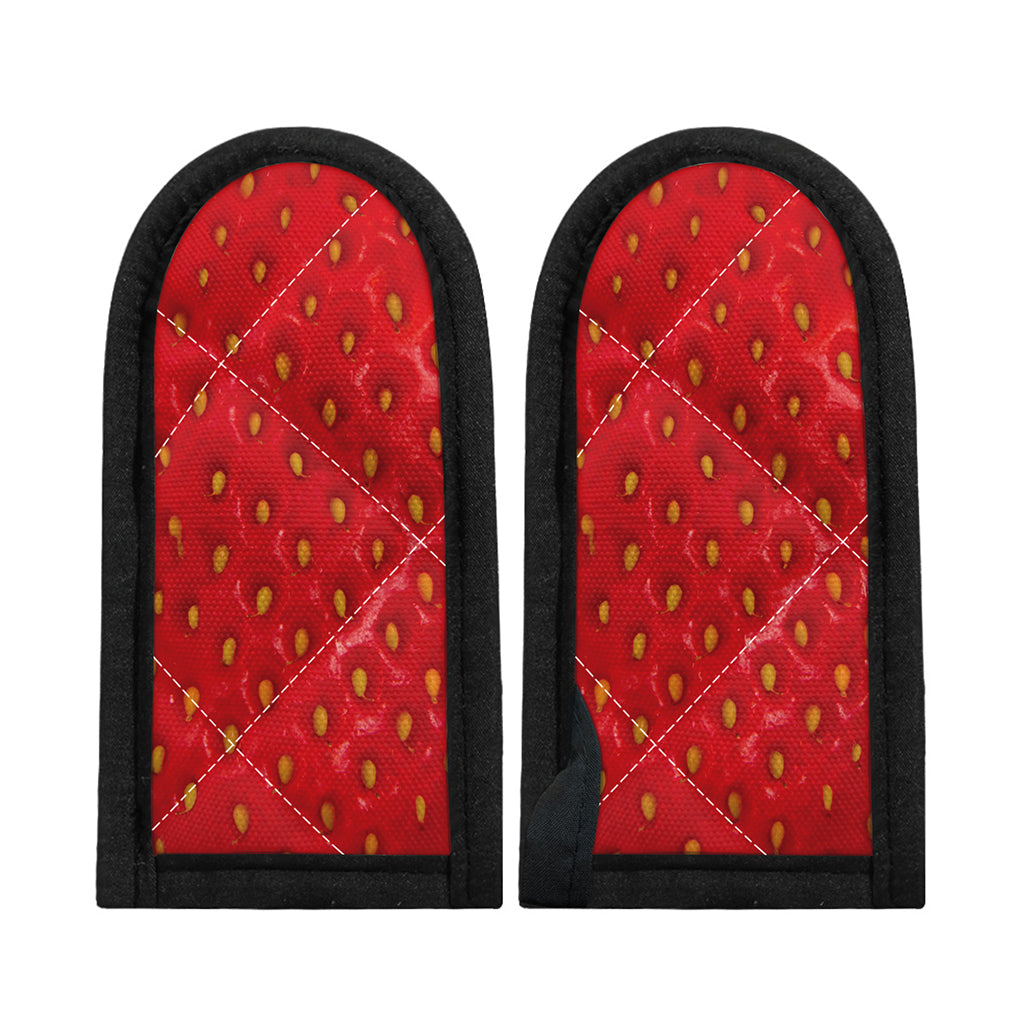 Red Strawberry Print Skillet Handle Cover