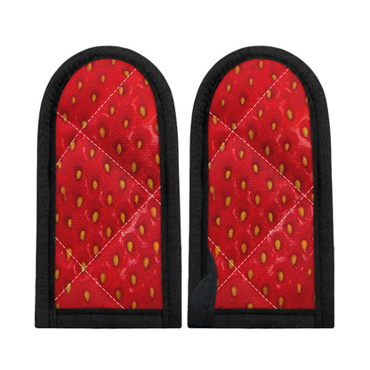 Red Strawberry Print Skillet Handle Cover