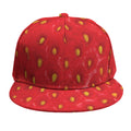 Red Strawberry Print Snapback Cap
