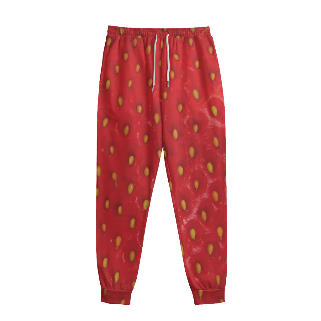Red Strawberry Print Sweatpants