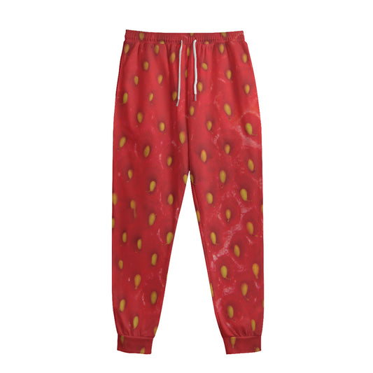 Red Strawberry Print Sweatpants
