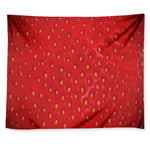 Red Strawberry Print Tapestry