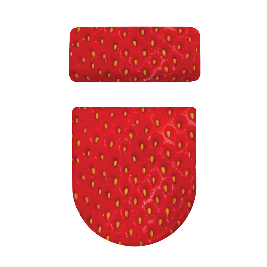 Red Strawberry Print Toilet Lid And Tank Cover Set
