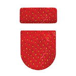 Red Strawberry Print Toilet Lid And Tank Cover Set