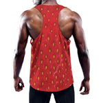 Red Strawberry Print Training Tank Top