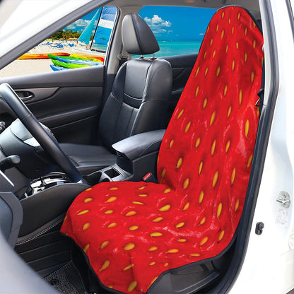 Red Strawberry Print Waterproof Car Seat Cover