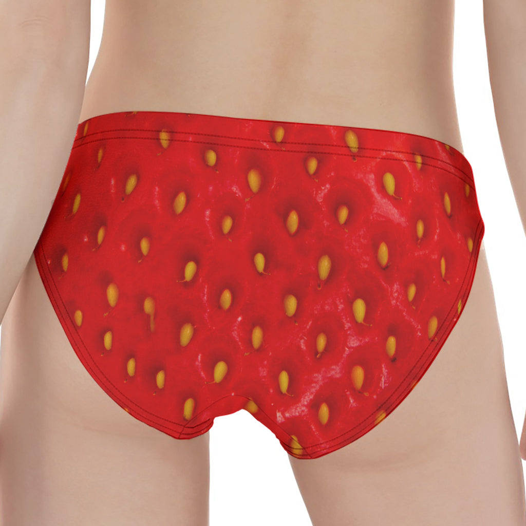 Red Strawberry Print Women's Panties