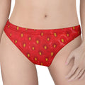 Red Strawberry Print Women's Thong