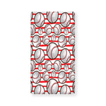 Red Striped Baseball Pattern Print Baby Crib Sheet