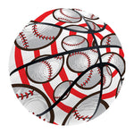 Red Striped Baseball Pattern Print Basketball
