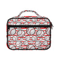 Red Striped Baseball Pattern Print Briefcase Bible Bag
