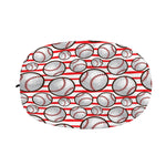 Red Striped Baseball Pattern Print Car Side Mirror Covers