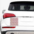Red Striped Baseball Pattern Print Car Sticker
