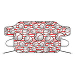Red Striped Baseball Pattern Print Car Windshield Snow Cover