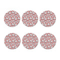 Red Striped Baseball Pattern Print Coaster Set