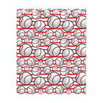 Red Striped Baseball Pattern Print Curtain