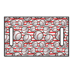 Red Striped Baseball Pattern Print Golf Cart Seat Cover