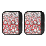 Red Striped Baseball Pattern Print Handle Covers