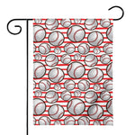 Red Striped Baseball Pattern Print House Flag