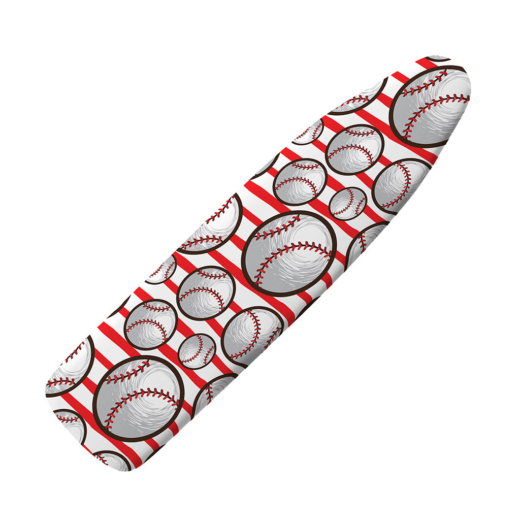 Red Striped Baseball Pattern Print Ironing Board Cover