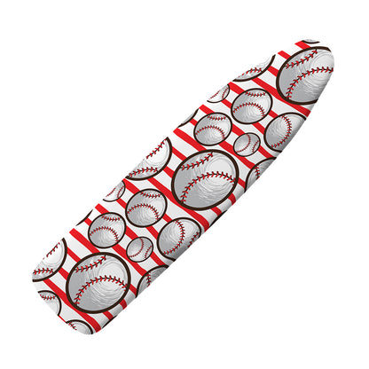 Red Striped Baseball Pattern Print Ironing Board Cover
