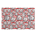 Red Striped Baseball Pattern Print Placemat