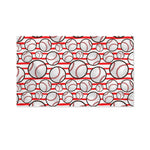 Red Striped Baseball Pattern Print Polyester Flag