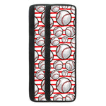 Red Striped Baseball Pattern Print Refrigerator Handle Covers