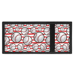 Red Striped Baseball Pattern Print Trifold Wallet