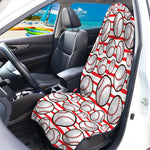 Red Striped Baseball Pattern Print Waterproof Car Seat Cover