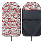 Red Striped Baseball Pattern Print Waterproof Car Seat Cover
