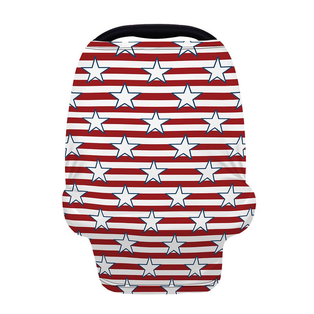 Red Striped USA Star Pattern Print Baby Seat Cover