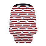 Red Striped USA Star Pattern Print Baby Seat Cover