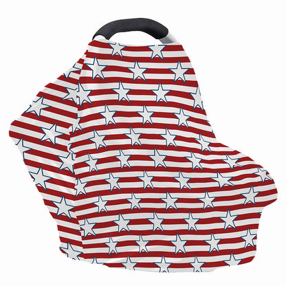 Red Striped USA Star Pattern Print Baby Seat Cover