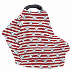 Red Striped USA Star Pattern Print Baby Seat Cover