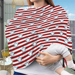 Red Striped USA Star Pattern Print Baby Seat Cover