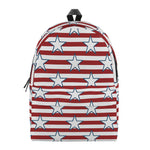 Red Striped USA Star Pattern Print Backpack